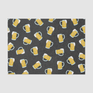 Papel De Seda Artsy Modern Yellow Watercolor Beer Canecas de cer