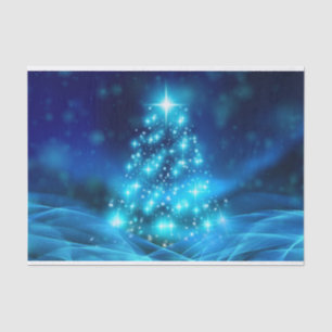 Papel De Seda Árvore Azul de Natal legal com Luzes Estimulantes