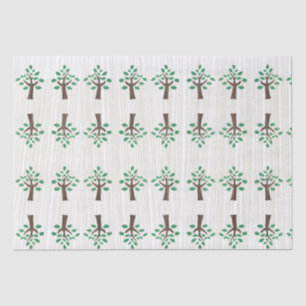 Papel De Seda Árvore da vida verde e castanho
