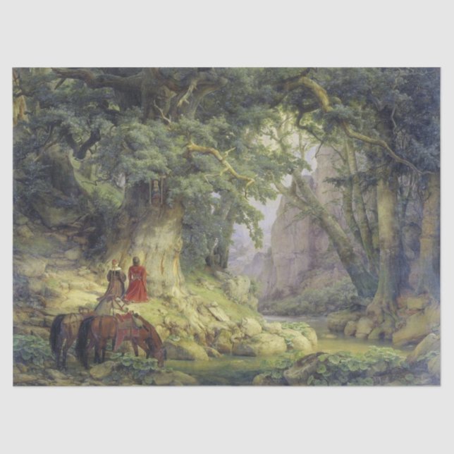 Papel De Seda Árvore de Carvalho de Mil Anos (por Karl Lessing) (Frente )