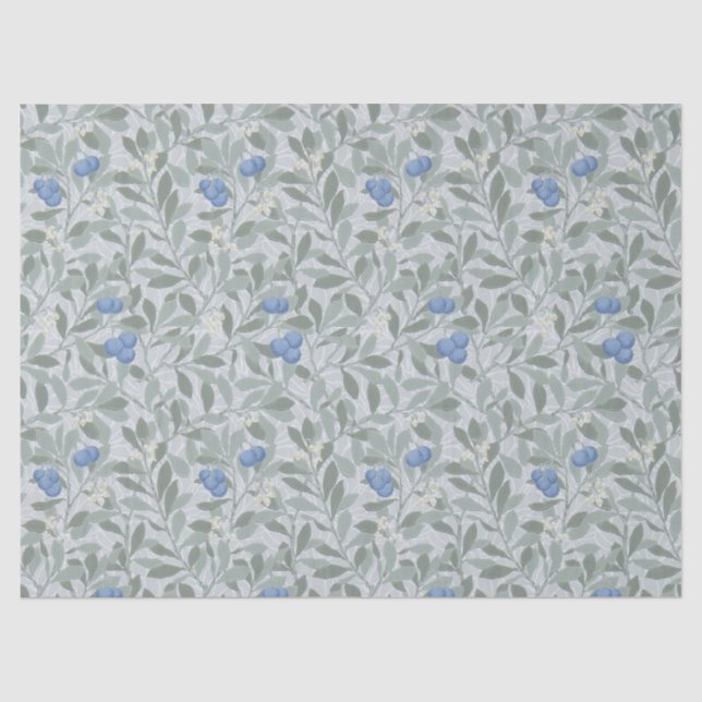 Papel De Seda Árvore de Mirtilo, William Morris (Frente )