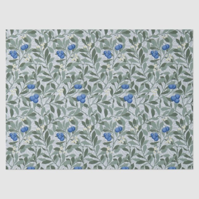 Papel De Seda Árvore de Mirtilo, William Morris (Frente )