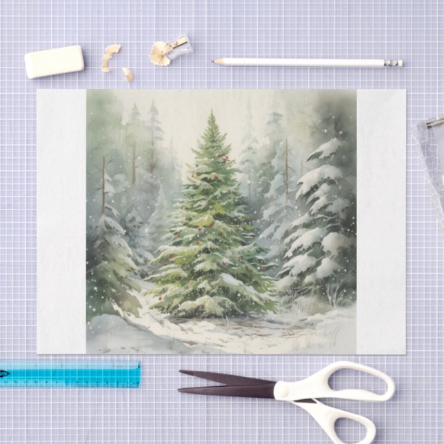 Papel De Seda Árvore de Natal (Arte )