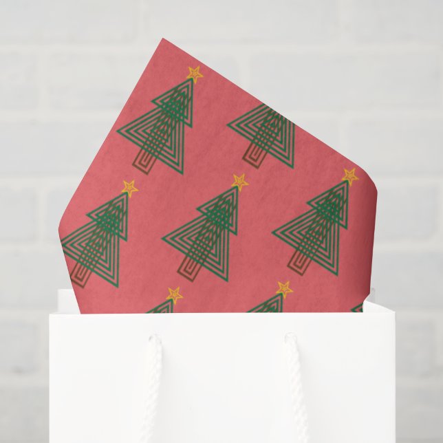 Papel De Seda Árvore de Natal Art Déco (Sacola de presentes)