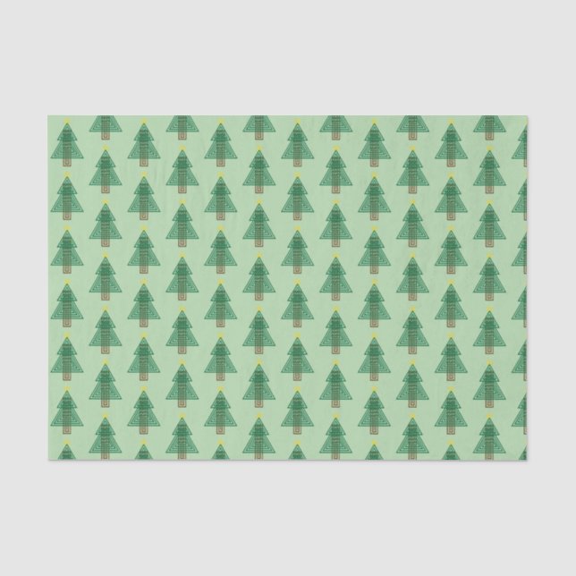 Papel De Seda Árvore de Natal Art Déco (Frente )