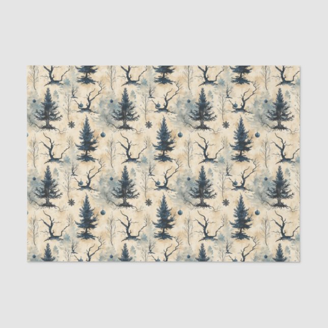 Papel De Seda Árvore de Natal assustadora (Frente )