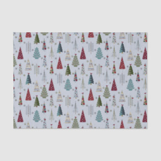 Papel De Seda Árvore de Natal Azul