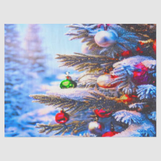 Papel De Seda Árvore de Natal com Decoração