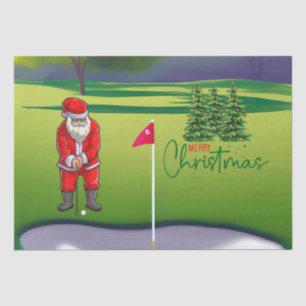 Papel De Seda Árvore de Natal de Golfe em carro vermelho com Pap