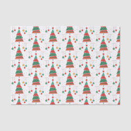 Papel De Seda Árvore de Natal do Estilo Retro