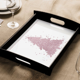 Papel De Seda Árvore de Natal Elegante Dusty Mauve Pink Splatt