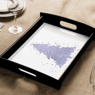 Papel De Seda Árvore de Natal Elegante   Lavanda charmosa Roxo