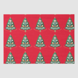 Papel De Seda Árvore de Natal escandinava - Arte Popular