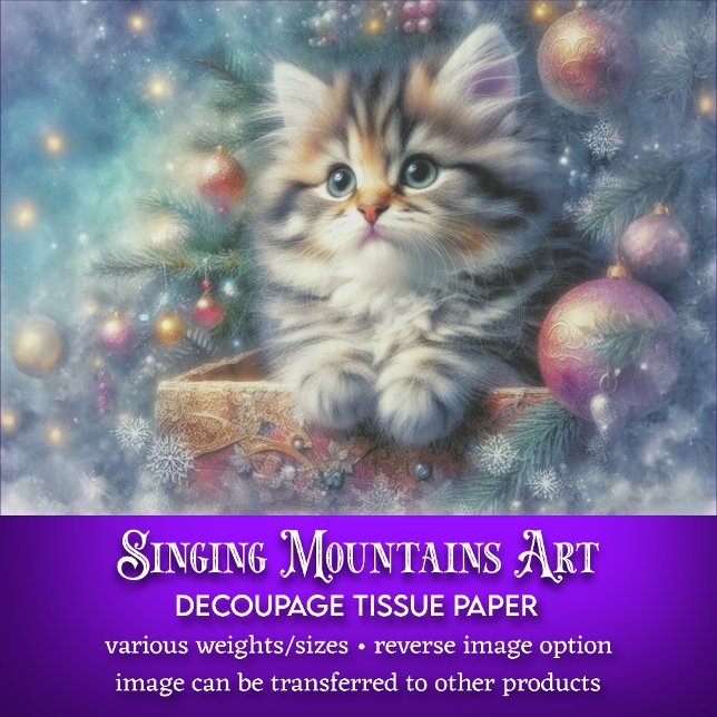 Papel De Seda Árvore de Natal Festiva, Árvore de Natal Gato (Criador carregado)