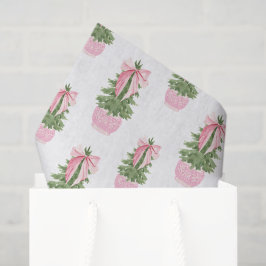 Papel De Seda Árvore de Natal Ginger Jar, Arco rosa