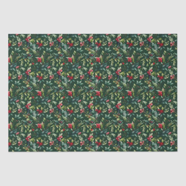 Papel De Seda Árvore de Natal Poinsettia Bobble (Frente )