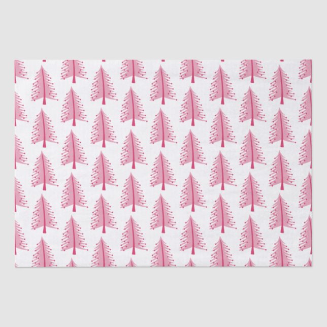 Papel De Seda Árvore de Natal rosa das festas de Natal (Frente )