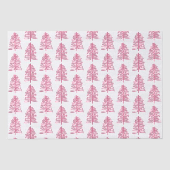Papel De Seda Árvore de Natal rosa de Natal (Frente )