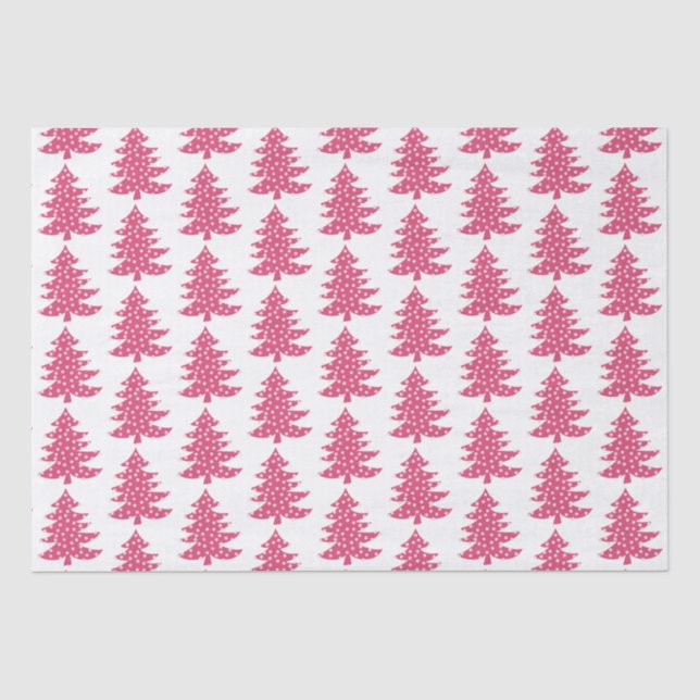 Papel De Seda Árvore de Natal rosa de Natal (Frente )