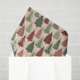Papel De Seda Árvore de Natal Rústica