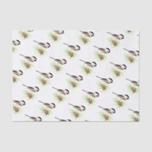 Papel De Seda Árvore de pássaro-do-pássaro-maracujá-branco