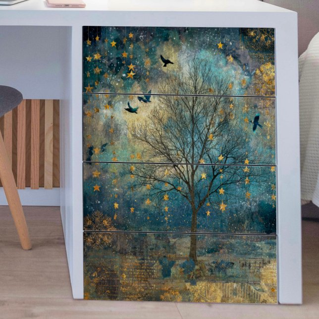 Papel De Seda Árvore de sonho com a dissociação de aves (Criador carregado)