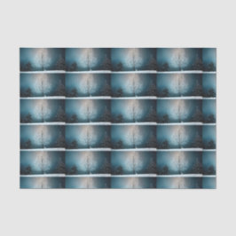 Papel De Seda Árvore gelada à noite