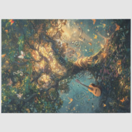 Papel De Seda Árvore Musical Mágica de Dissociação