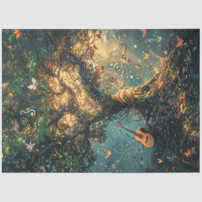 Papel De Seda Árvore Musical Mágica de Dissociação (Frente )