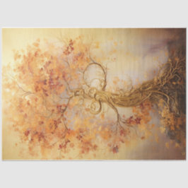 Papel De Seda árvore ouro