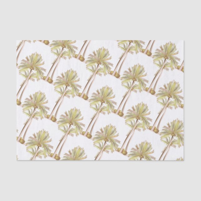 Papel De Seda Árvore Tropical de Coconut (Frente )