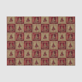 Papel De Seda Árvores de Férias em Cheetah Impressão e Vermelho