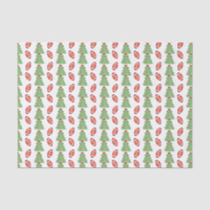 Papel De Seda Árvores de Futebol de Natal em Watercolor