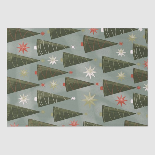 Papel De Seda Árvores de Natal (Frente )