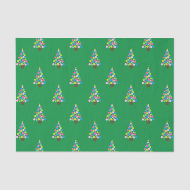 Papel De Seda Árvores de Natal (Frente )