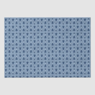 Papel De Seda Árvores de Natal Azul e Marinho Tradicional