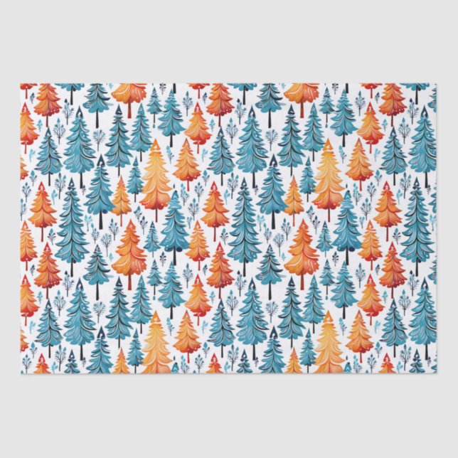 Papel De Seda Árvores de Natal bonito (Frente )