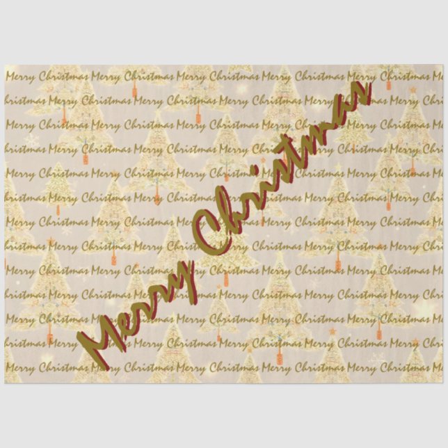 Papel De Seda Árvores de Natal de Luxo de Natal Moderno (Frente )