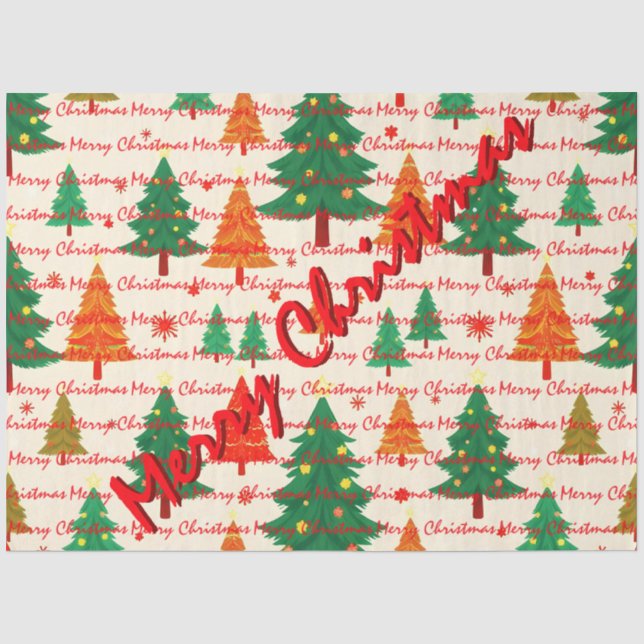 Papel De Seda Árvores de Natal de Luxo Natal Festivo (Frente )