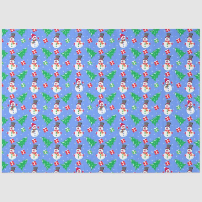 Papel De Seda Árvores de Natal e Presentes (Frente )