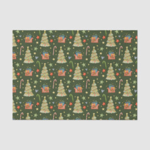 Papel De Seda Árvores de Natal Festivas, Presentes e Decorações