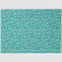 Papel De Seda Árvores de Natal Pintadas Aqua White Blue Teal