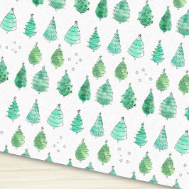 Papel De Seda Árvores de Natal Verdes