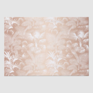 Papel De Seda Árvores de Palma Tropicais Modernas Rosa Branco Do