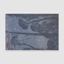 Papel De Seda Árvores em Twilight (por Edward Robert Hughes)