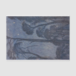 Papel De Seda Árvores em Twilight (por Edward Robert Hughes)