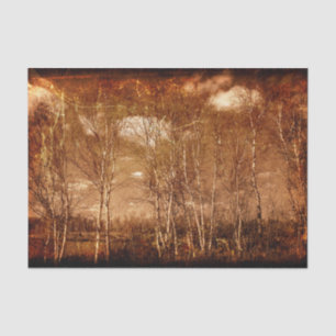 Papel De Seda Árvores Florestais Vintage Grunge Texturas Russas