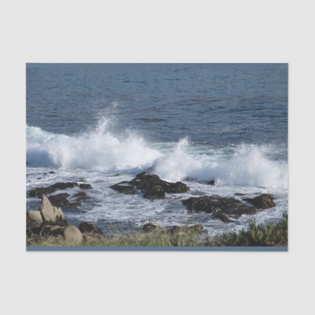 Papel De Seda As ondas do Oceano Pacífico (Frente )