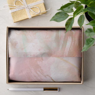 Papel De Seda Asa de Anjo Abstrata Rosa Dourado Arejada Moderna 