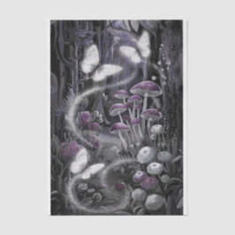 Papel De Seda Asas de Escuta, Borboletas Floresta Ametista